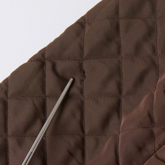 Silkland Women’s M Reversible Quilted Jacket Multicolor Brown Silk Patchwork - Picture 8 of 15